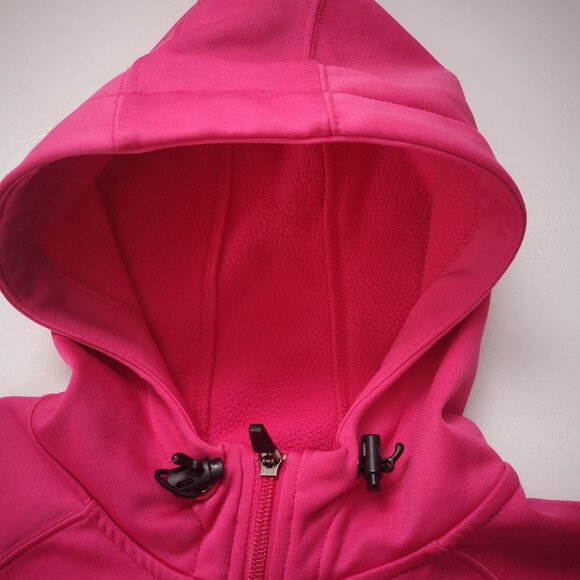 The Authentic T-shirt Company Ladies Fleece Lined Full Zip Pink Hoodie - Picture 4 of 14